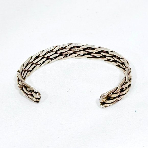 Sterling Solid Woven Bracelet - Made in Mexico TS-102/925 Unisex - Picture 4 of 7